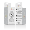 plug anal en métal aluminium avec cristal dargent taille m