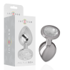 plug anal en métal aluminium avec cristal dargent taille l