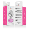 plug anal en métal aluminium avec cristal rose taille l
