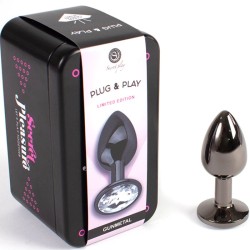 plug anal en gunmetal petite taille 7 cm