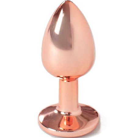 plug anal en métal or rose petite taille 7 cm