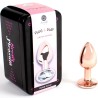 plug anal en métal or rose petite taille 7 cm