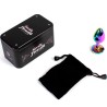plug anal en métal arc-en-ciel petite taille 7 cm