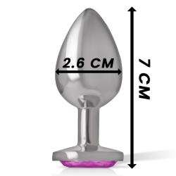 plug anal en métal aluminium coeur rose taille s