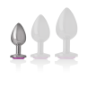 plug anal en métal aluminium coeur rose taille s