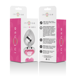 plug anal en métal aluminium coeur rose taille s