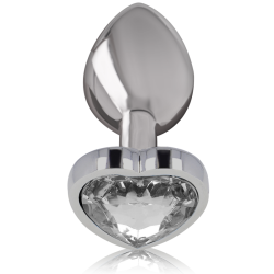 plug anal en métal aluminium coeur blanc taille s