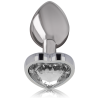 plug anal en métal aluminium coeur blanc taille s