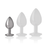 plug anal en métal aluminium coeur blanc taille s