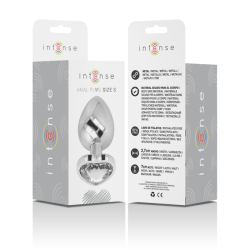 plug anal en métal aluminium coeur blanc taille s
