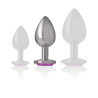plug anal en métal aluminium coeur rose taille m