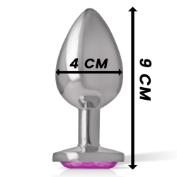 plug anal en métal aluminium coeur rose taille l