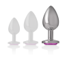 plug anal en métal aluminium coeur rose taille l