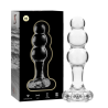 modèle 1 bouchon en verre borosilicate transparent 10.5 cm -o- 3 cm