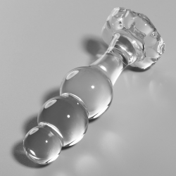 modèle 1 bouchon en verre borosilicate transparent 10.5 cm -o- 3 cm