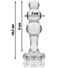 modèle 1 bouchon en verre borosilicate transparent 10.5 cm -o- 3 cm