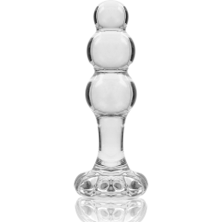 modèle 1 bouchon en verre borosilicate transparent 10.5 cm -o- 3 cm