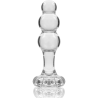 modèle 1 bouchon en verre borosilicate transparent 10.5 cm -o- 3 cm