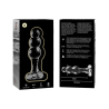 modèle 1 bouchon en verre borosilicate transparent 10.5 cm -o- 3 cm