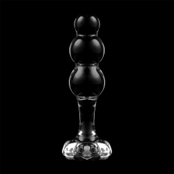 modèle 1 bouchon en verre borosilicate transparent 10.5 cm -o- 3 cm