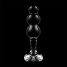 modèle 1 bouchon en verre borosilicate transparent 10.5 cm -o- 3 cm