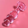 modèle 1 plug anal verre borosilicate rose 10.5 cm -o- 3 cm