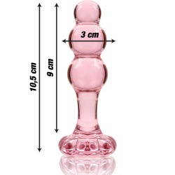 modèle 1 plug anal verre borosilicate rose 10.5 cm -o- 3 cm
