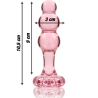 modèle 1 plug anal verre borosilicate rose 10.5 cm -o- 3 cm