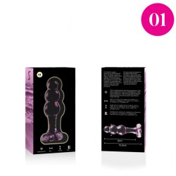 modèle 1 plug anal verre borosilicate rose 10.5 cm -o- 3 cm