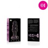 modèle 1 plug anal verre borosilicate rose 10.5 cm -o- 3 cm