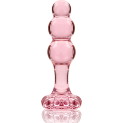 modèle 1 plug anal verre borosilicate rose 10.5 cm -o- 3 cm