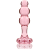 modèle 1 plug anal verre borosilicate rose 10.5 cm -o- 3 cm