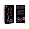 modèle 1 plug anal verre borosilicate rose 10.5 cm -o- 3 cm