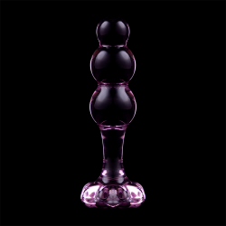 modèle 1 plug anal verre borosilicate rose 10.5 cm -o- 3 cm