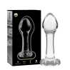 plug anal modèle 2 verre borosilicate clair 11 cm -o- 3.5 cm