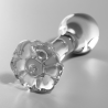 plug anal modèle 2 verre borosilicate clair 11 cm -o- 3.5 cm