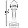plug anal modèle 2 verre borosilicate clair 11 cm -o- 3.5 cm
