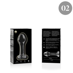 plug anal modèle 2 verre borosilicate clair 11 cm -o- 3.5 cm