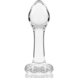 plug anal modèle 2 verre borosilicate clair 11 cm -o- 3.5 cm