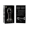 plug anal modèle 2 verre borosilicate clair 11 cm -o- 3.5 cm