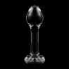 plug anal modèle 2 verre borosilicate clair 11 cm -o- 3.5 cm