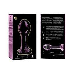 plug anal modèle 2 verre borosilicate rose 11 cm -o- 3.5 cm