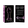 plug anal modèle 2 verre borosilicate rose 11 cm -o- 3.5 cm