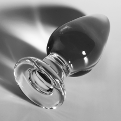plug anal modèle 3 verre borosilicate transparent 11 cm -o- 5 cm