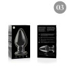 plug anal modèle 3 verre borosilicate transparent 11 cm -o- 5 cm