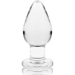 plug anal modèle 3 verre borosilicate transparent 11 cm -o- 5 cm