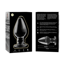 plug anal modèle 3 verre borosilicate transparent 11 cm -o- 5 cm