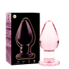 plug anal modèle 3 verre borosilicate rose 11 cm -o- 5 cm