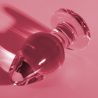 plug anal modèle 3 verre borosilicate rose 11 cm -o- 5 cm