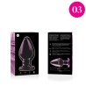 plug anal modèle 3 verre borosilicate rose 11 cm -o- 5 cm